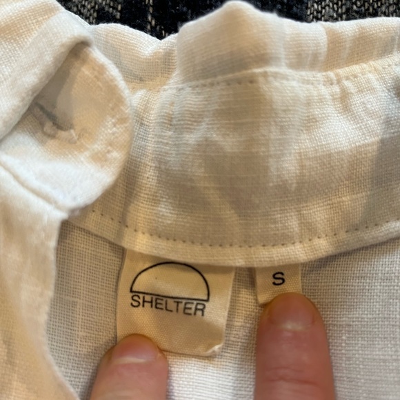 Shelter linen ivory top, size small - Picture 3 of 6